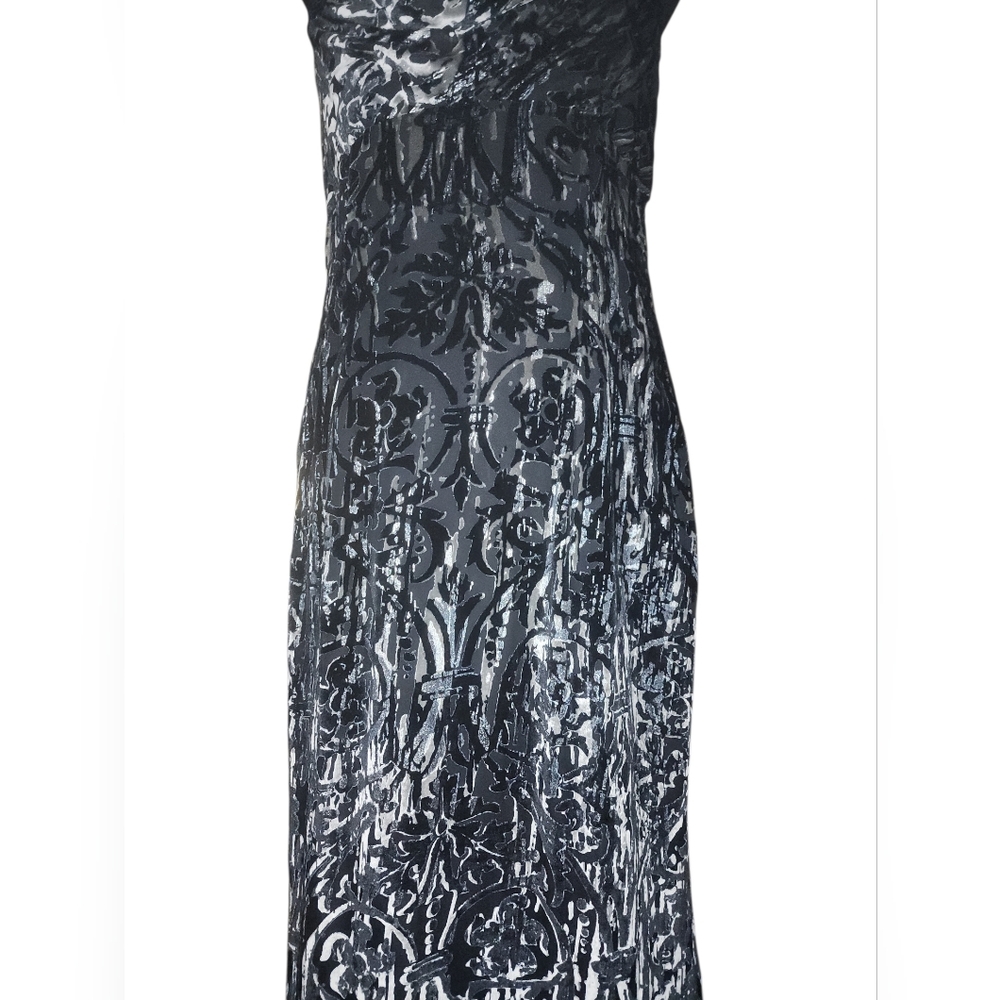 Badgley Mischka Printed Formal Dress, Womens 8 - Picture 10 of 13
